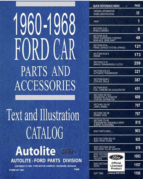 ford motor company parts catalog